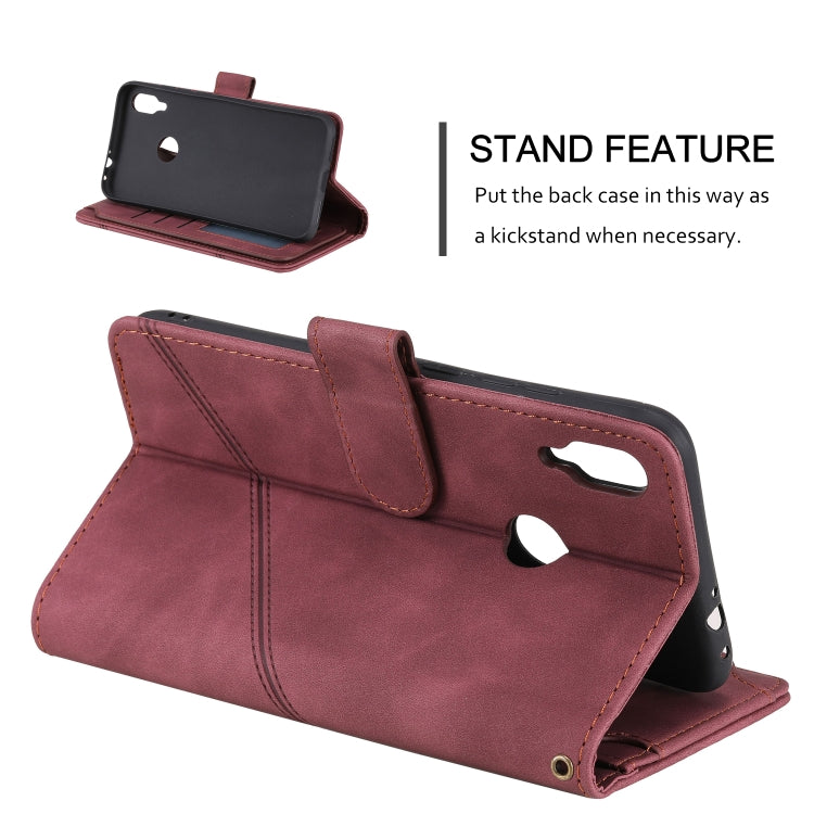 For Xiaomi Redmi Note 7 Skin Feel Business Horizontal Flip PU Leather Case with Holder & Multi-Card Slots & Wallet & Lanyard & Photo Frame