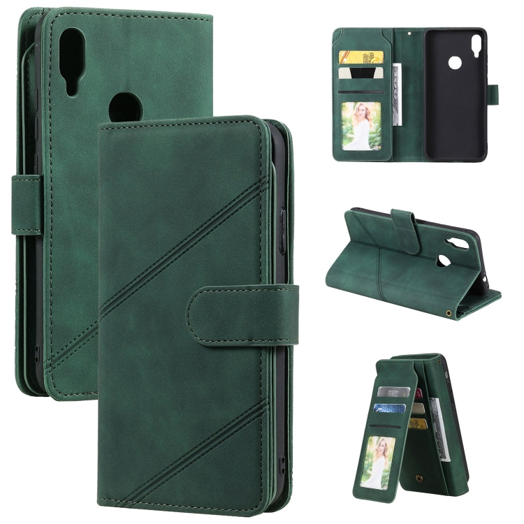 For Xiaomi Redmi Note 7 Skin Feel Business Horizontal Flip PU Leather Case with Holder & Multi-Card Slots & Wallet & Lanyard & Photo Frame