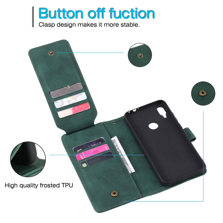 For Xiaomi Redmi Note 7 Skin Feel Business Horizontal Flip PU Leather Case with Holder & Multi-Card Slots & Wallet & Lanyard & Photo Frame