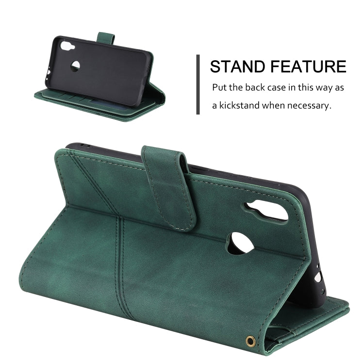 For Xiaomi Redmi Note 7 Skin Feel Business Horizontal Flip PU Leather Case with Holder & Multi-Card Slots & Wallet & Lanyard & Photo Frame