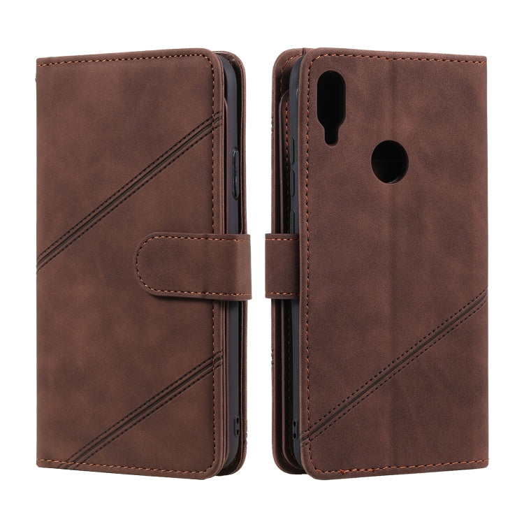 For Xiaomi Redmi Note 7 Skin Feel Business Horizontal Flip PU Leather Case with Holder & Multi-Card Slots & Wallet & Lanyard & Photo Frame