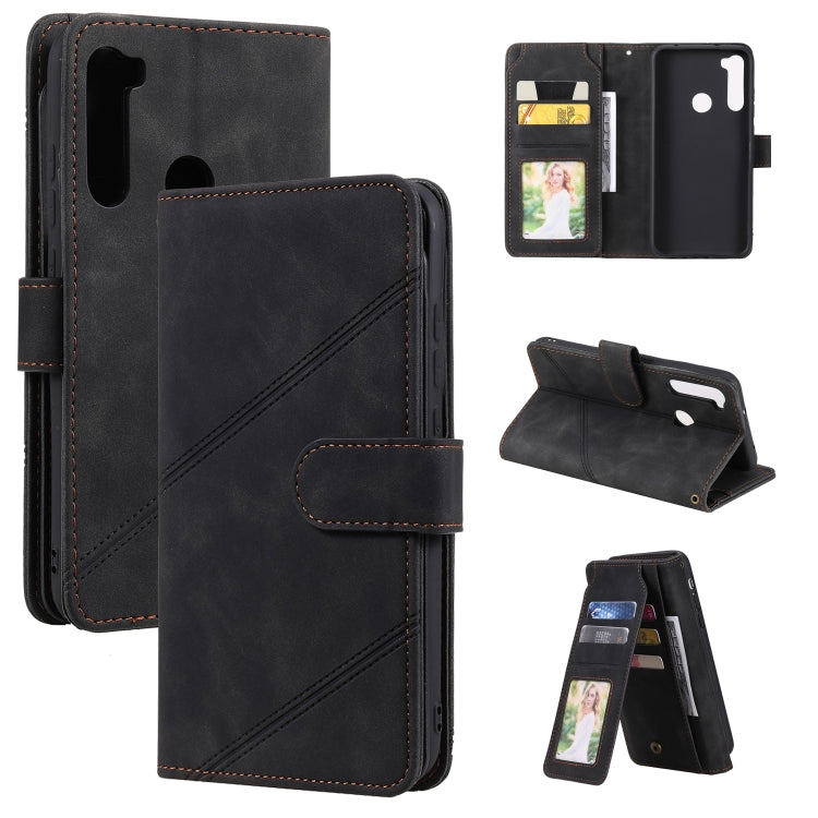 For Xiaomi Redmi Note 8 Skin Feel Business Horizontal Flip PU Leather Case with Holder & Multi-Card Slots & Wallet & Lanyard & Photo Frame