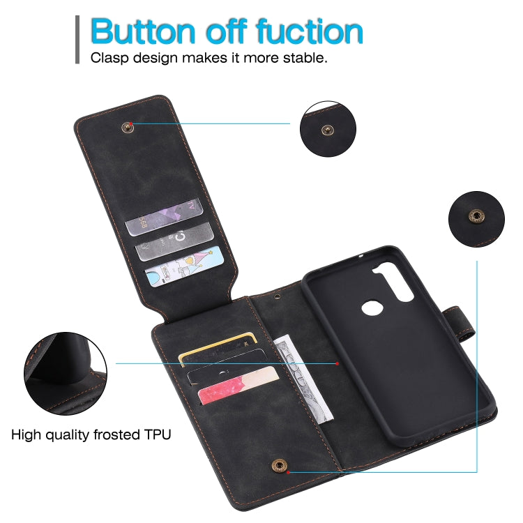 For Xiaomi Redmi Note 8 Skin Feel Business Horizontal Flip PU Leather Case with Holder & Multi-Card Slots & Wallet & Lanyard & Photo Frame