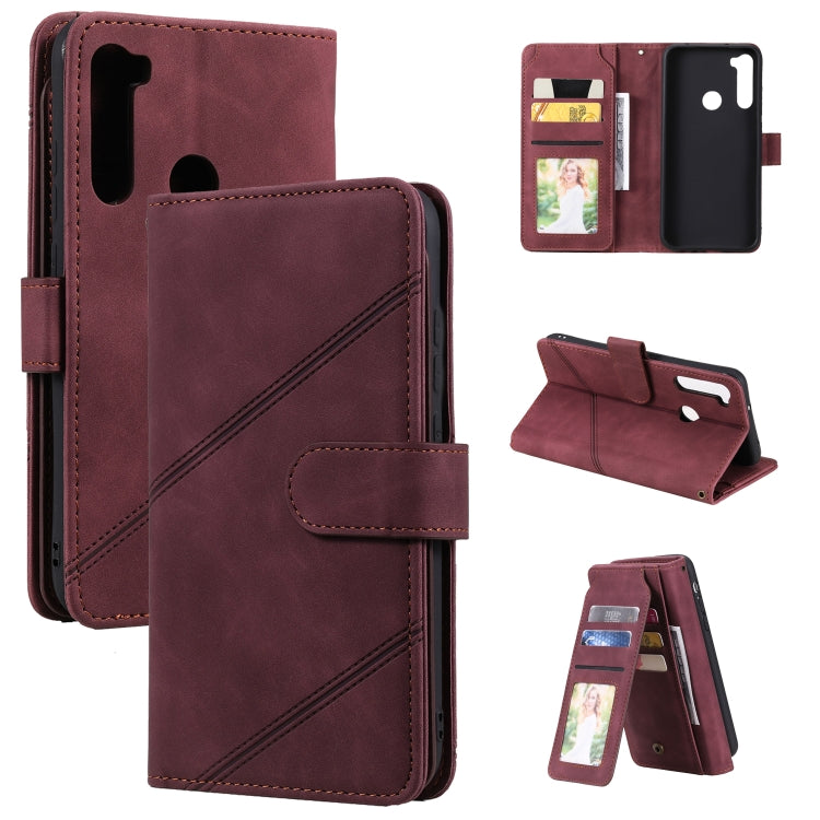 For Xiaomi Redmi Note 8 Skin Feel Business Horizontal Flip PU Leather Case with Holder & Multi-Card Slots & Wallet & Lanyard & Photo Frame