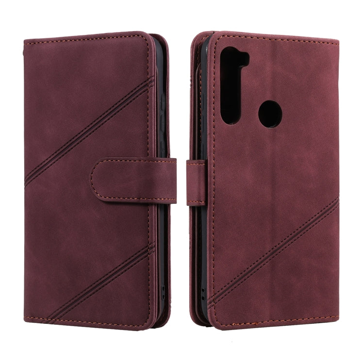 For Xiaomi Redmi Note 8 Skin Feel Business Horizontal Flip PU Leather Case with Holder & Multi-Card Slots & Wallet & Lanyard & Photo Frame
