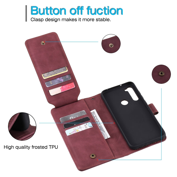 For Xiaomi Redmi Note 8 Skin Feel Business Horizontal Flip PU Leather Case with Holder & Multi-Card Slots & Wallet & Lanyard & Photo Frame