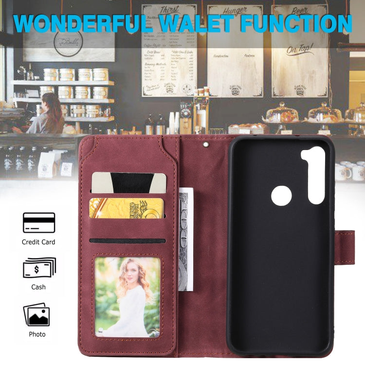 For Xiaomi Redmi Note 8 Skin Feel Business Horizontal Flip PU Leather Case with Holder & Multi-Card Slots & Wallet & Lanyard & Photo Frame