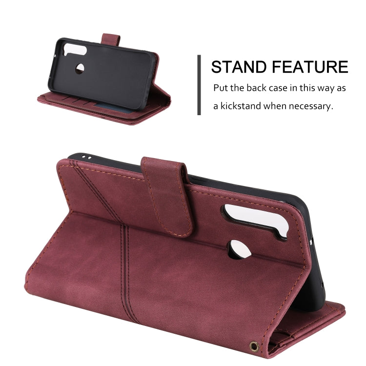 For Xiaomi Redmi Note 8 Skin Feel Business Horizontal Flip PU Leather Case with Holder & Multi-Card Slots & Wallet & Lanyard & Photo Frame