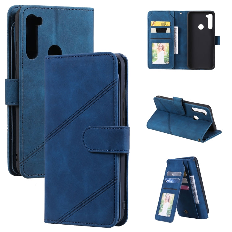 For Xiaomi Redmi Note 8 Skin Feel Business Horizontal Flip PU Leather Case with Holder & Multi-Card Slots & Wallet & Lanyard & Photo Frame