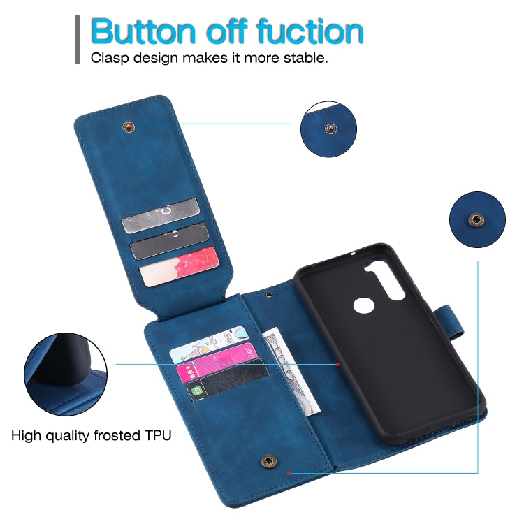 For Xiaomi Redmi Note 8 Skin Feel Business Horizontal Flip PU Leather Case with Holder & Multi-Card Slots & Wallet & Lanyard & Photo Frame