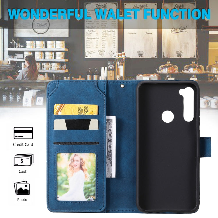 For Xiaomi Redmi Note 8 Skin Feel Business Horizontal Flip PU Leather Case with Holder & Multi-Card Slots & Wallet & Lanyard & Photo Frame