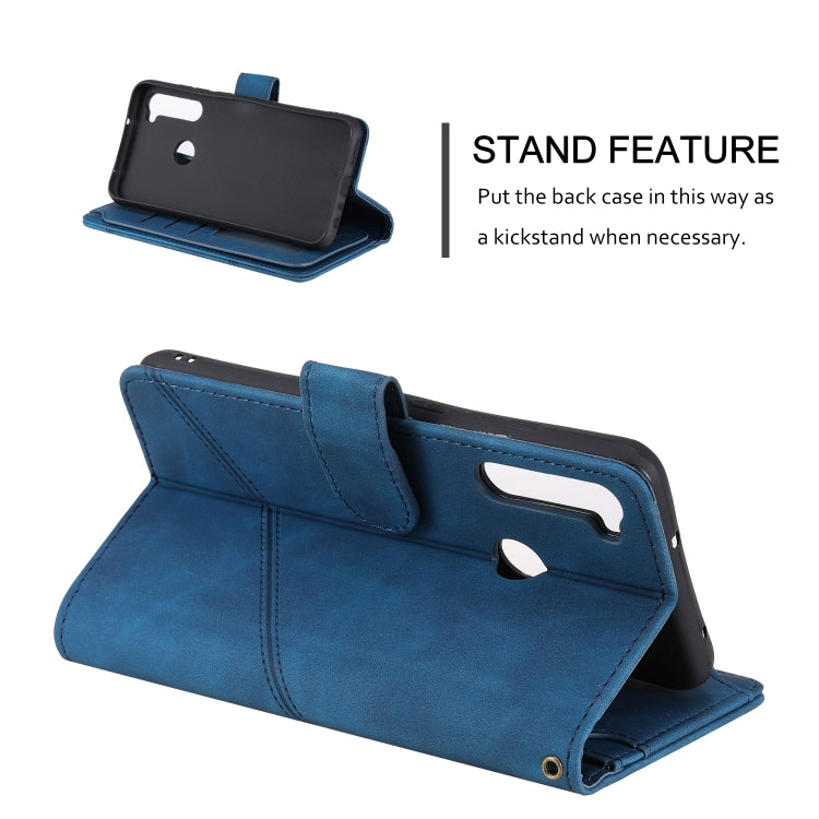 For Xiaomi Redmi Note 8 Skin Feel Business Horizontal Flip PU Leather Case with Holder & Multi-Card Slots & Wallet & Lanyard & Photo Frame