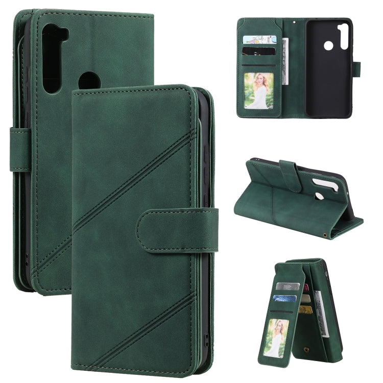 For Xiaomi Redmi Note 8 Skin Feel Business Horizontal Flip PU Leather Case with Holder & Multi-Card Slots & Wallet & Lanyard & Photo Frame