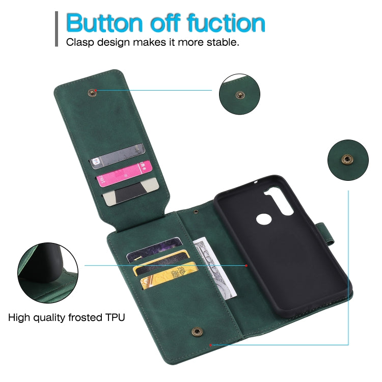 For Xiaomi Redmi Note 8 Skin Feel Business Horizontal Flip PU Leather Case with Holder & Multi-Card Slots & Wallet & Lanyard & Photo Frame