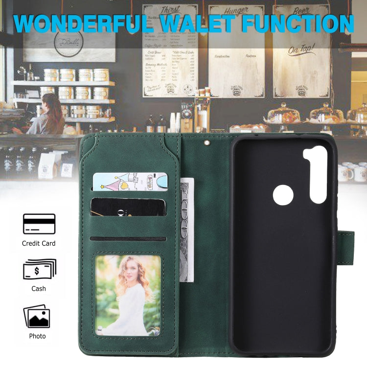 For Xiaomi Redmi Note 8 Skin Feel Business Horizontal Flip PU Leather Case with Holder & Multi-Card Slots & Wallet & Lanyard & Photo Frame