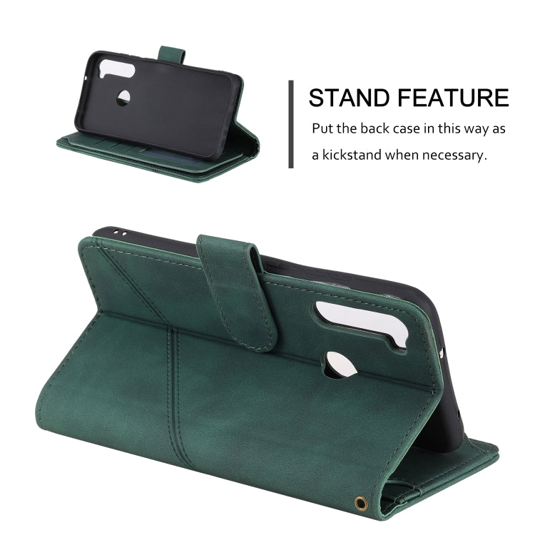 For Xiaomi Redmi Note 8 Skin Feel Business Horizontal Flip PU Leather Case with Holder & Multi-Card Slots & Wallet & Lanyard & Photo Frame