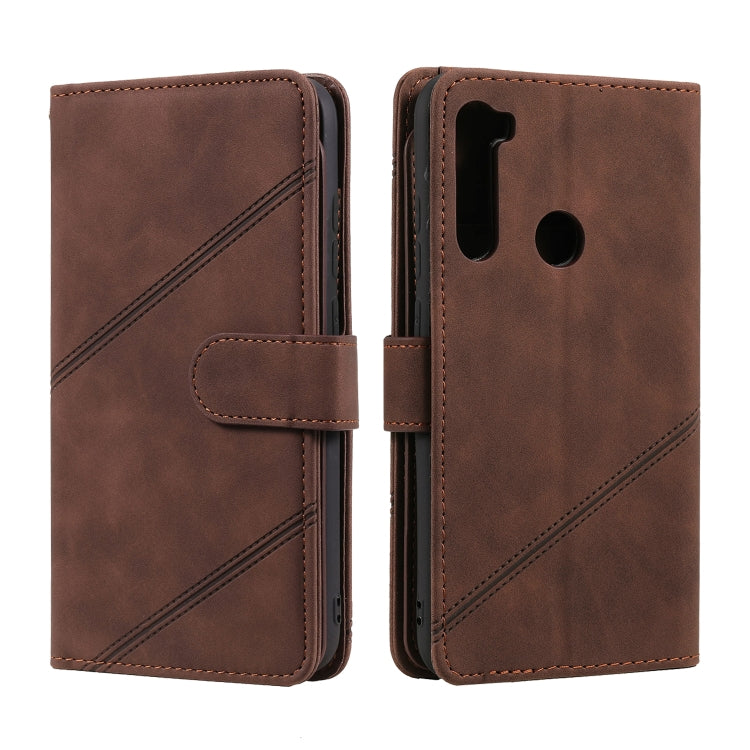 For Xiaomi Redmi Note 8 Skin Feel Business Horizontal Flip PU Leather Case with Holder & Multi-Card Slots & Wallet & Lanyard & Photo Frame