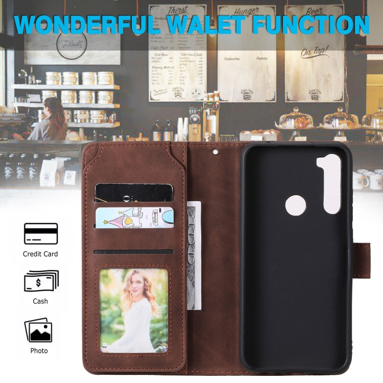For Xiaomi Redmi Note 8 Skin Feel Business Horizontal Flip PU Leather Case with Holder & Multi-Card Slots & Wallet & Lanyard & Photo Frame