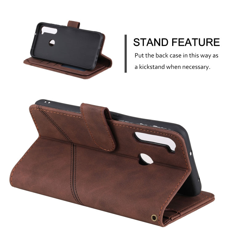 For Xiaomi Redmi Note 8 Skin Feel Business Horizontal Flip PU Leather Case with Holder & Multi-Card Slots & Wallet & Lanyard & Photo Frame