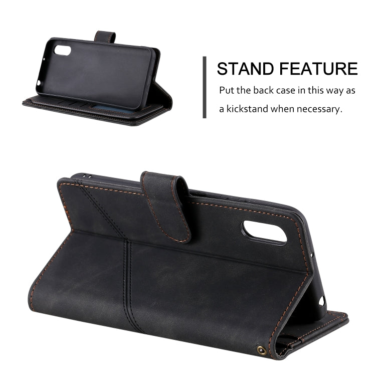 For Xiaomi Redmi 9A Skin Feel Business Horizontal Flip PU Leather Case with Holder & Multi-Card Slots & Wallet & Lanyard & Photo Frame