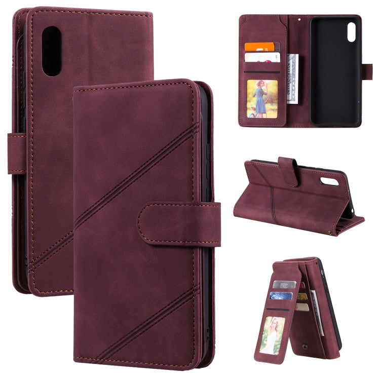 For Xiaomi Redmi 9A Skin Feel Business Horizontal Flip PU Leather Case with Holder & Multi-Card Slots & Wallet & Lanyard & Photo Frame