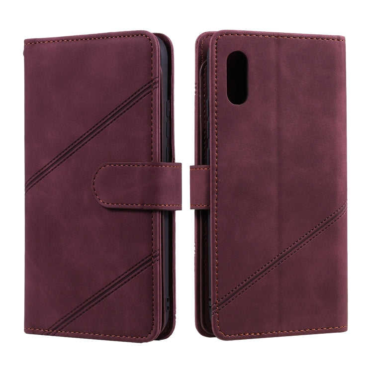 For Xiaomi Redmi 9A Skin Feel Business Horizontal Flip PU Leather Case with Holder & Multi-Card Slots & Wallet & Lanyard & Photo Frame