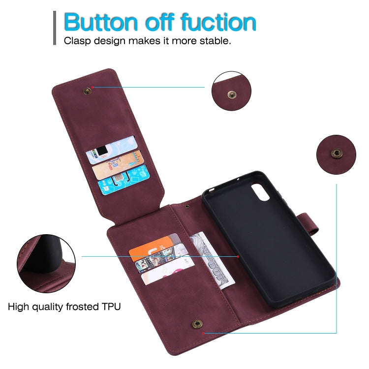 For Xiaomi Redmi 9A Skin Feel Business Horizontal Flip PU Leather Case with Holder & Multi-Card Slots & Wallet & Lanyard & Photo Frame