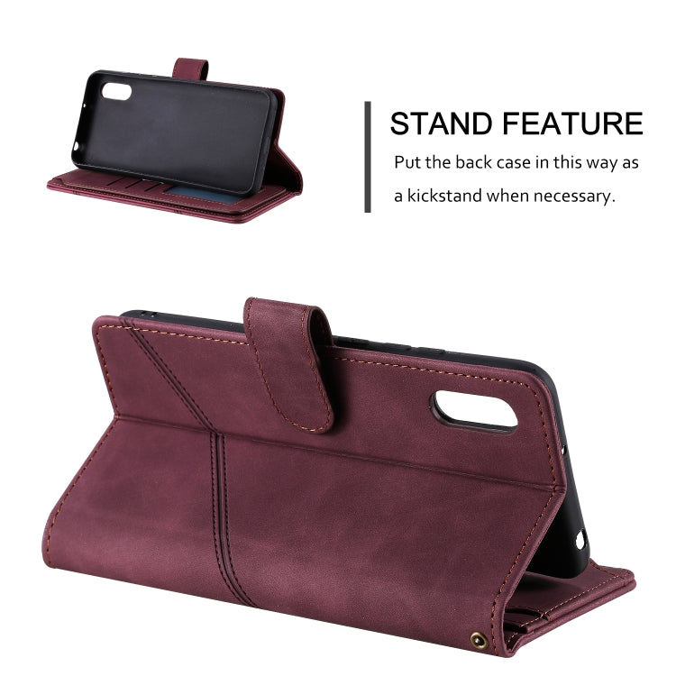 For Xiaomi Redmi 9A Skin Feel Business Horizontal Flip PU Leather Case with Holder & Multi-Card Slots & Wallet & Lanyard & Photo Frame