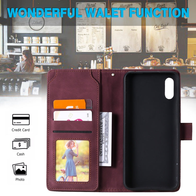 For Xiaomi Redmi 9A Skin Feel Business Horizontal Flip PU Leather Case with Holder & Multi-Card Slots & Wallet & Lanyard & Photo Frame