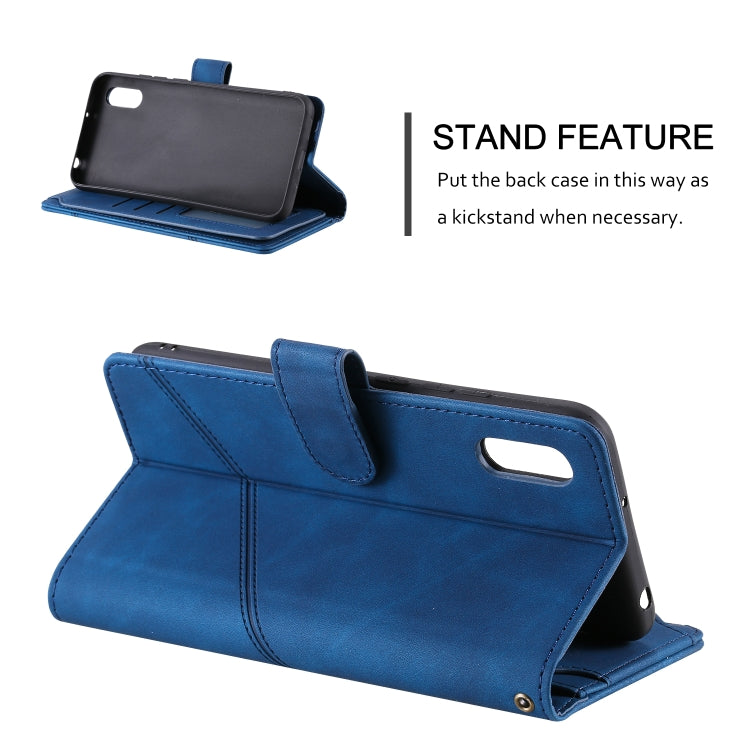 For Xiaomi Redmi 9A Skin Feel Business Horizontal Flip PU Leather Case with Holder & Multi-Card Slots & Wallet & Lanyard & Photo Frame