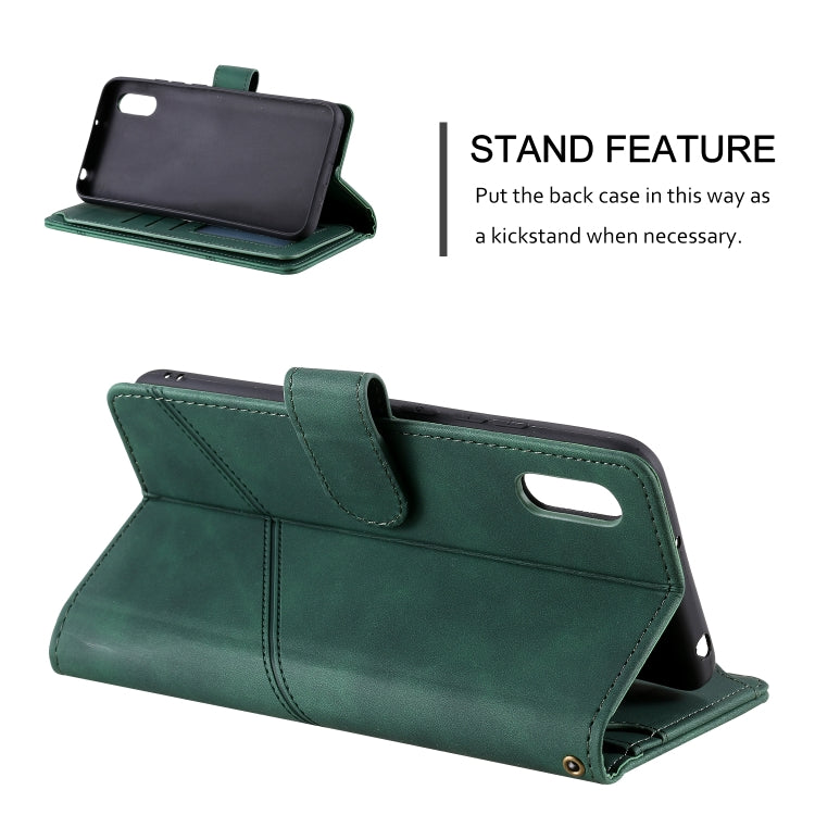 For Xiaomi Redmi 9A Skin Feel Business Horizontal Flip PU Leather Case with Holder & Multi-Card Slots & Wallet & Lanyard & Photo Frame