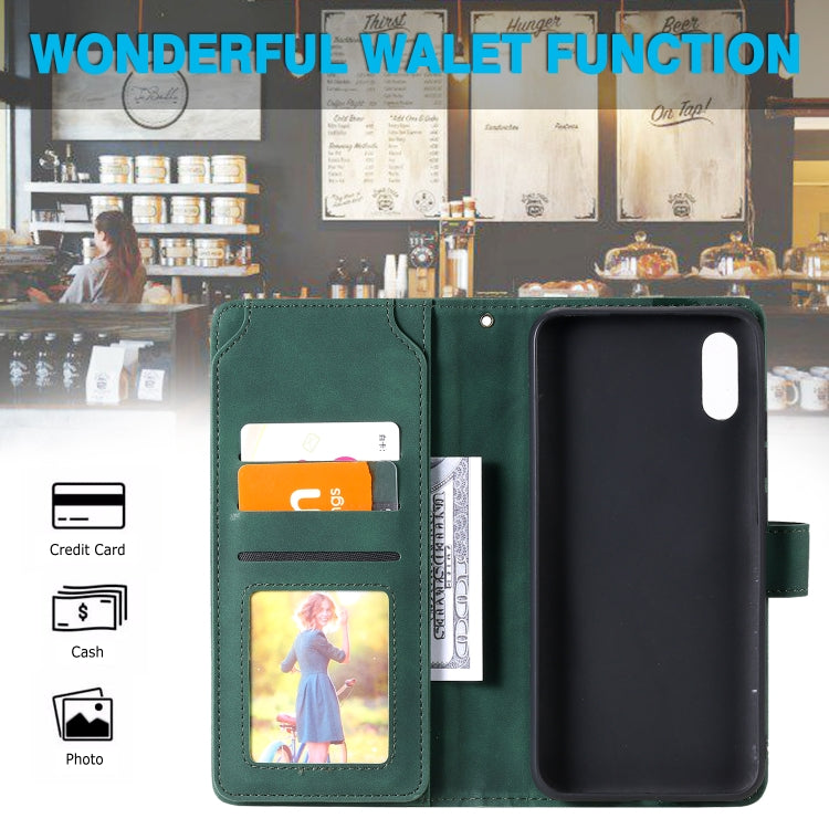 For Xiaomi Redmi 9A Skin Feel Business Horizontal Flip PU Leather Case with Holder & Multi-Card Slots & Wallet & Lanyard & Photo Frame