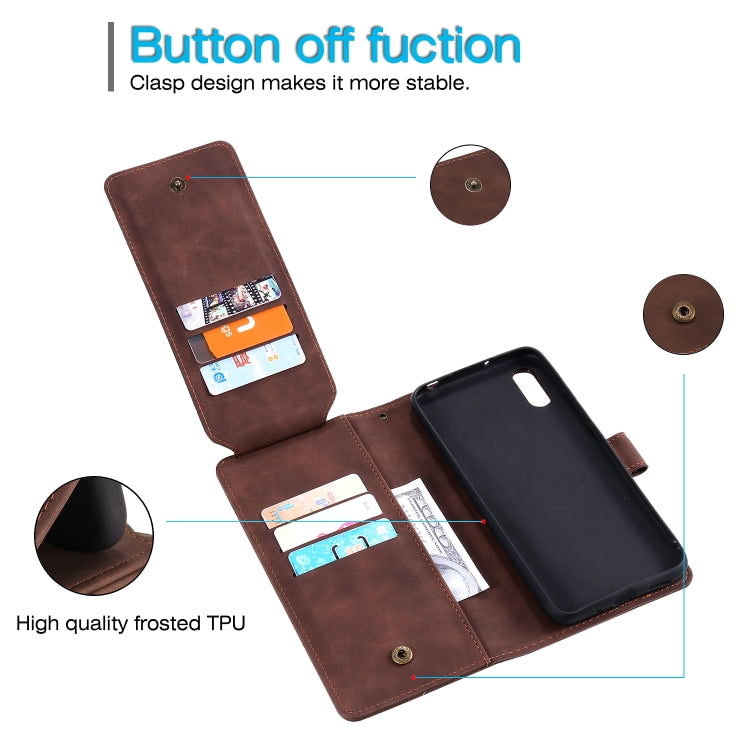 For Xiaomi Redmi 9A Skin Feel Business Horizontal Flip PU Leather Case with Holder & Multi-Card Slots & Wallet & Lanyard & Photo Frame