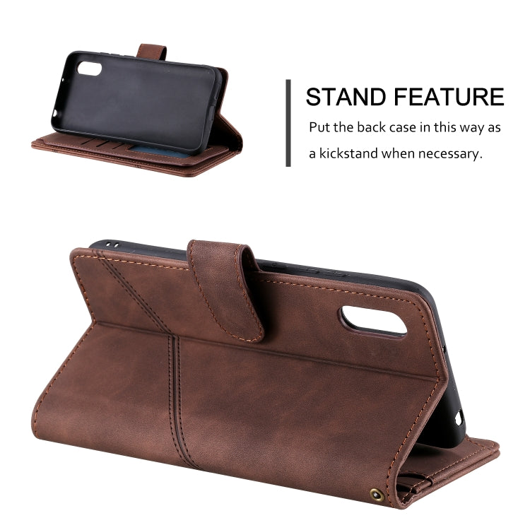 For Xiaomi Redmi 9A Skin Feel Business Horizontal Flip PU Leather Case with Holder & Multi-Card Slots & Wallet & Lanyard & Photo Frame