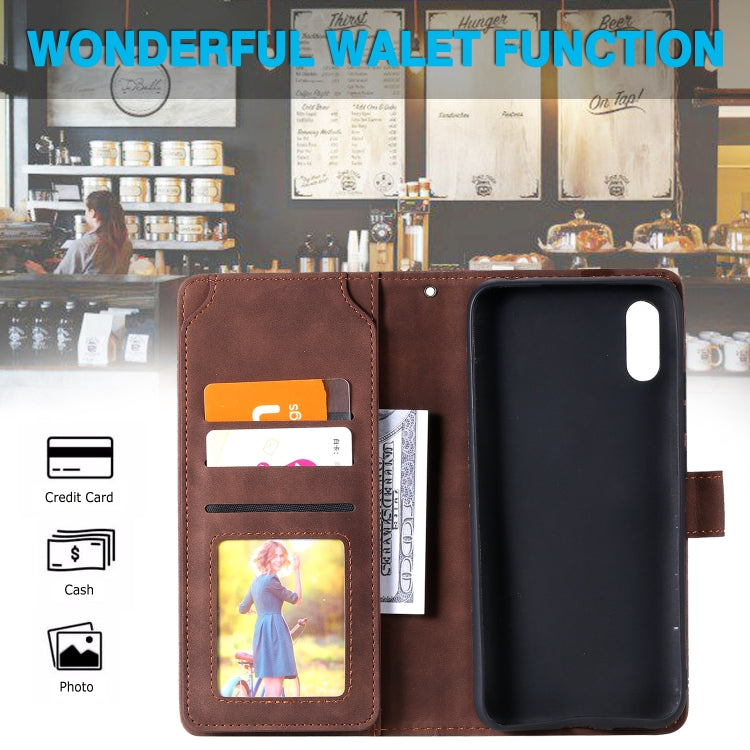 For Xiaomi Redmi 9A Skin Feel Business Horizontal Flip PU Leather Case with Holder & Multi-Card Slots & Wallet & Lanyard & Photo Frame