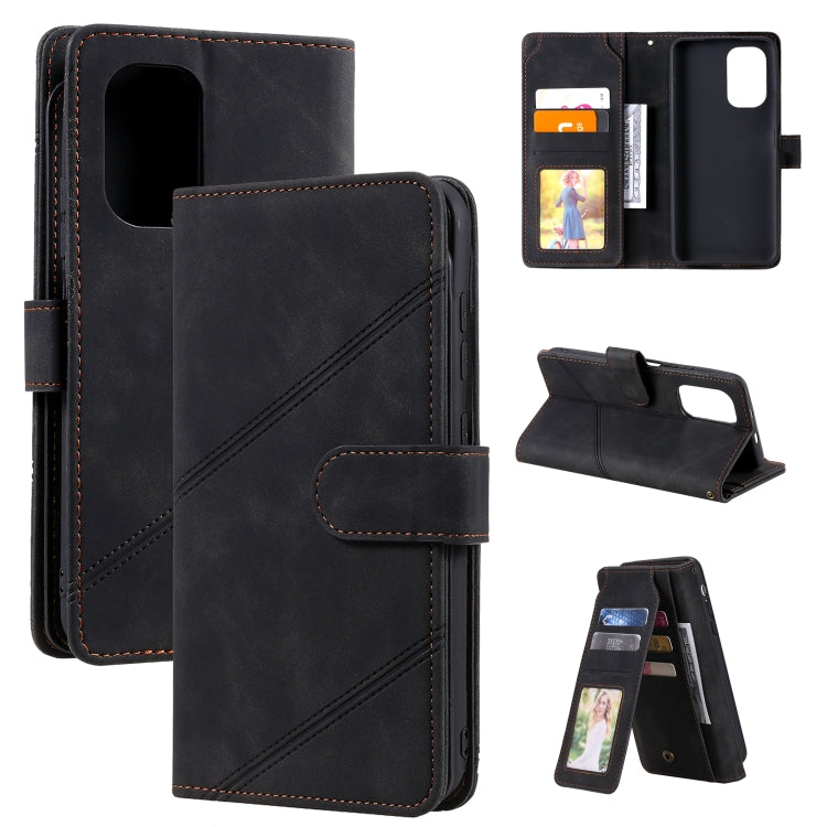For Xiaomi Redmi K40 / K40 Pro Skin Feel Business Horizontal Flip PU Leather Case with Holder & Multi-Card Slots & Wallet & Lanyard & Photo Frame