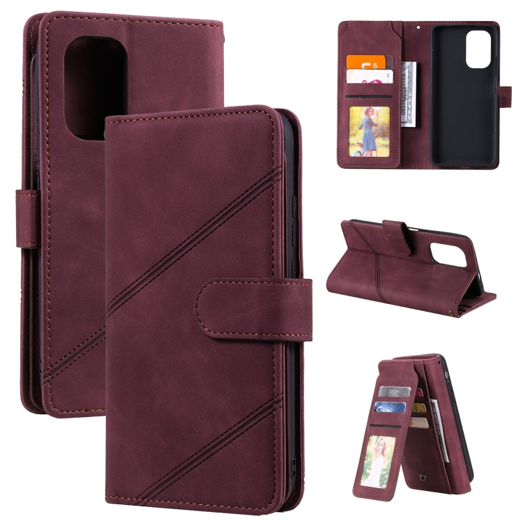 For Xiaomi Redmi K40 / K40 Pro Skin Feel Business Horizontal Flip PU Leather Case with Holder & Multi-Card Slots & Wallet & Lanyard & Photo Frame