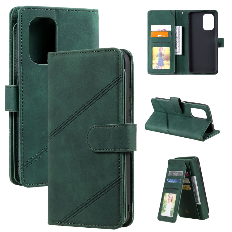 For Xiaomi Redmi K40 / K40 Pro Skin Feel Business Horizontal Flip PU Leather Case with Holder & Multi-Card Slots & Wallet & Lanyard & Photo Frame