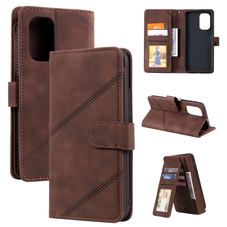 For Xiaomi Redmi K40 / K40 Pro Skin Feel Business Horizontal Flip PU Leather Case with Holder & Multi-Card Slots & Wallet & Lanyard & Photo Frame