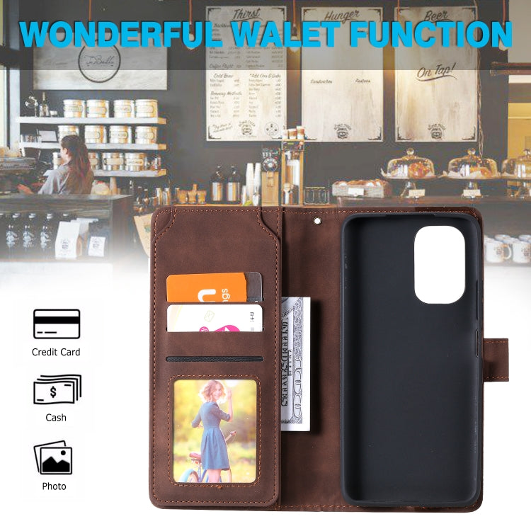 For Xiaomi Redmi K40 / K40 Pro Skin Feel Business Horizontal Flip PU Leather Case with Holder & Multi-Card Slots & Wallet & Lanyard & Photo Frame