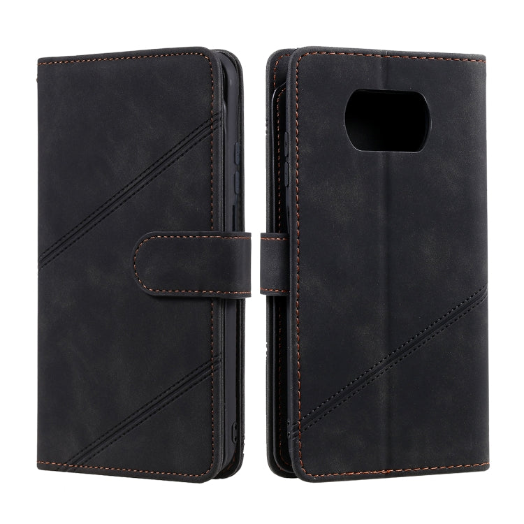 For Xiaomi Poco X3 NFC Skin Feel Business Horizontal Flip PU Leather Case with Holder & Multi-Card Slots & Wallet & Lanyard & Photo Frame