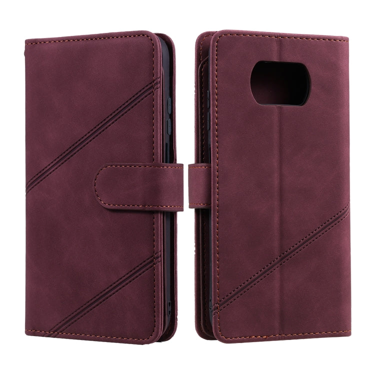 For Xiaomi Poco X3 NFC Skin Feel Business Horizontal Flip PU Leather Case with Holder & Multi-Card Slots & Wallet & Lanyard & Photo Frame