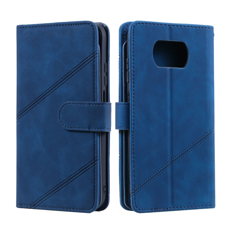 For Xiaomi Poco X3 NFC Skin Feel Business Horizontal Flip PU Leather Case with Holder & Multi-Card Slots & Wallet & Lanyard & Photo Frame