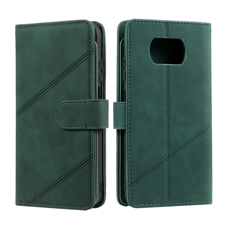 For Xiaomi Poco X3 NFC Skin Feel Business Horizontal Flip PU Leather Case with Holder & Multi-Card Slots & Wallet & Lanyard & Photo Frame