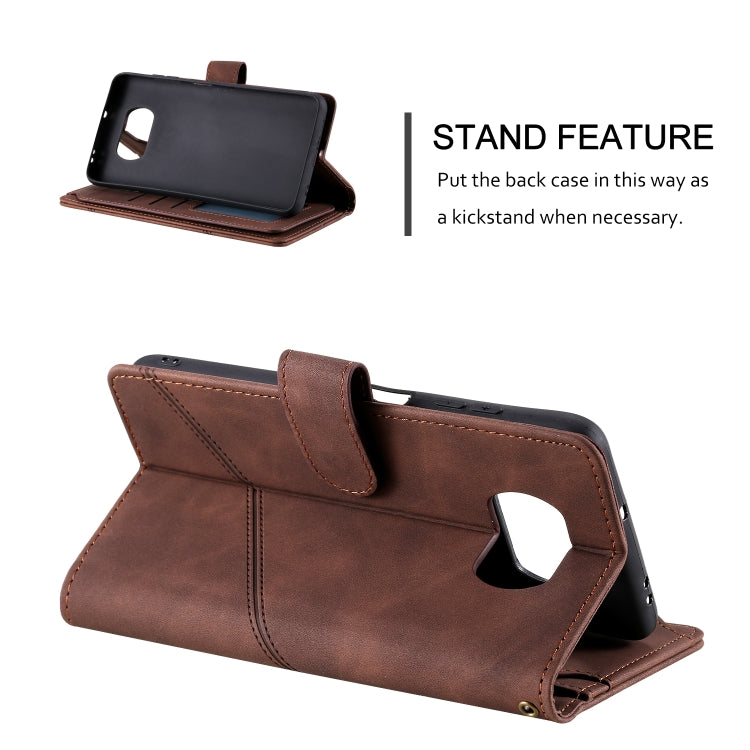For Xiaomi Poco X3 NFC Skin Feel Business Horizontal Flip PU Leather Case with Holder & Multi-Card Slots & Wallet & Lanyard & Photo Frame