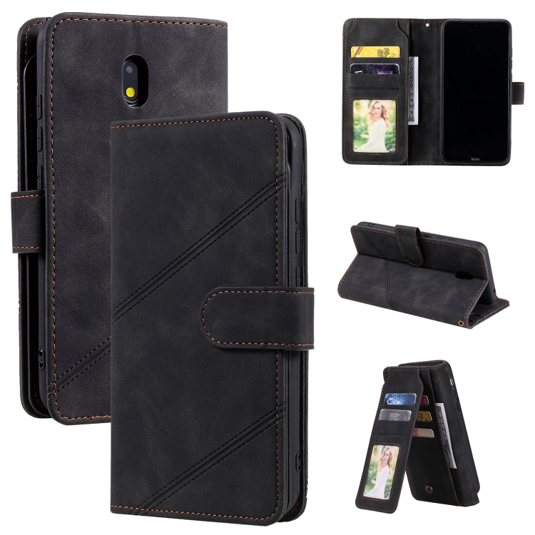 For Xiaomi Redmi 8A Skin Feel Business Horizontal Flip PU Leather Case with Holder & Multi-Card Slots & Wallet & Lanyard & Photo Frame