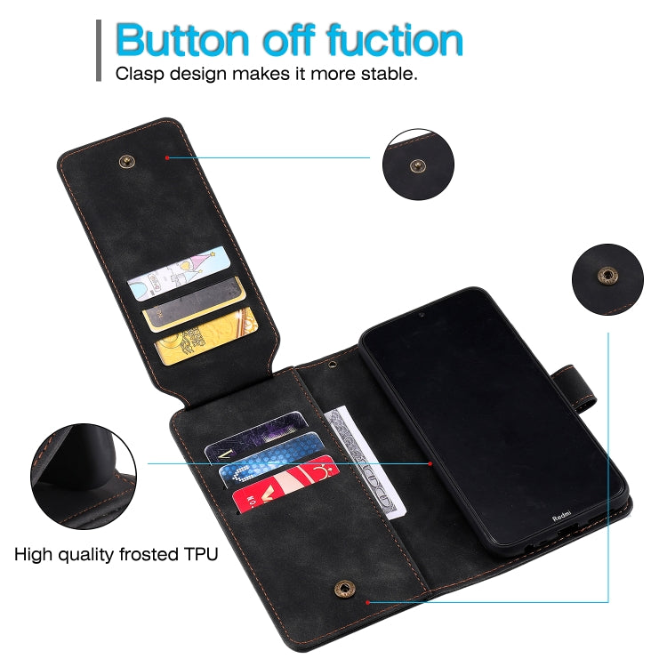 For Xiaomi Redmi 8A Skin Feel Business Horizontal Flip PU Leather Case with Holder & Multi-Card Slots & Wallet & Lanyard & Photo Frame