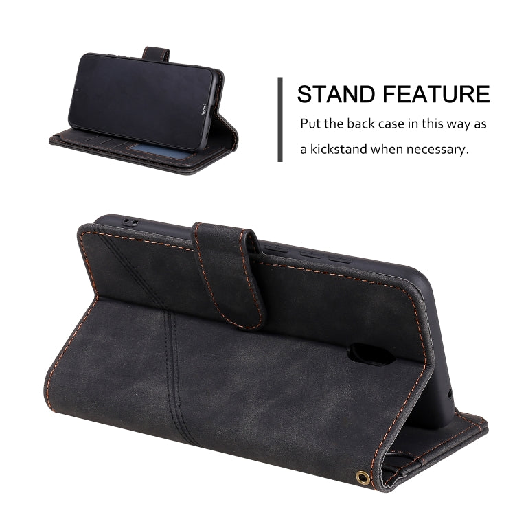 For Xiaomi Redmi 8A Skin Feel Business Horizontal Flip PU Leather Case with Holder & Multi-Card Slots & Wallet & Lanyard & Photo Frame