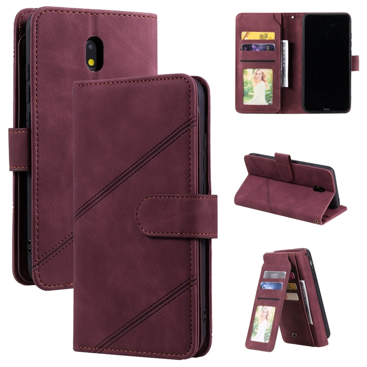 For Xiaomi Redmi 8A Skin Feel Business Horizontal Flip PU Leather Case with Holder & Multi-Card Slots & Wallet & Lanyard & Photo Frame