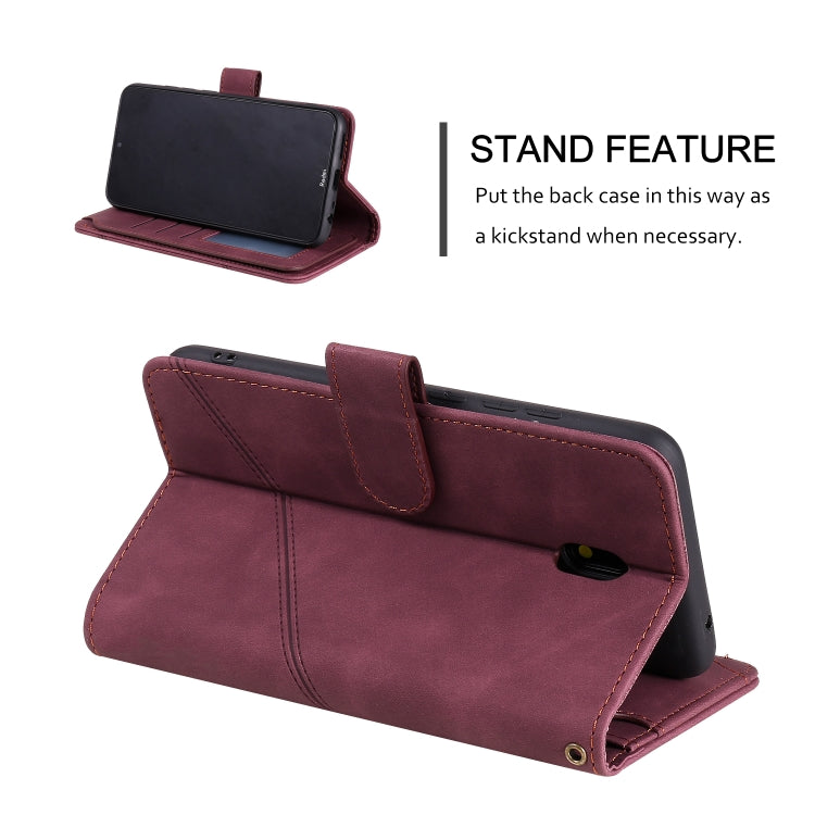 For Xiaomi Redmi 8A Skin Feel Business Horizontal Flip PU Leather Case with Holder & Multi-Card Slots & Wallet & Lanyard & Photo Frame